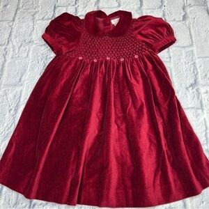 Sophie Dess Creations Paris velvet smocked dress size 24 months